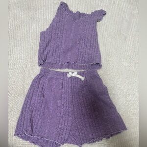 SHEIN Purple Kids Shorts Set